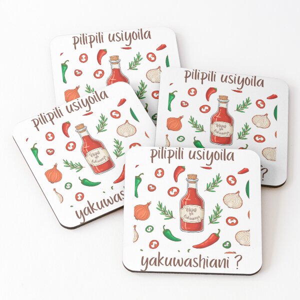Item preview, Chili peppers swahili saying/proverb designed and sold by Myriad Finds.