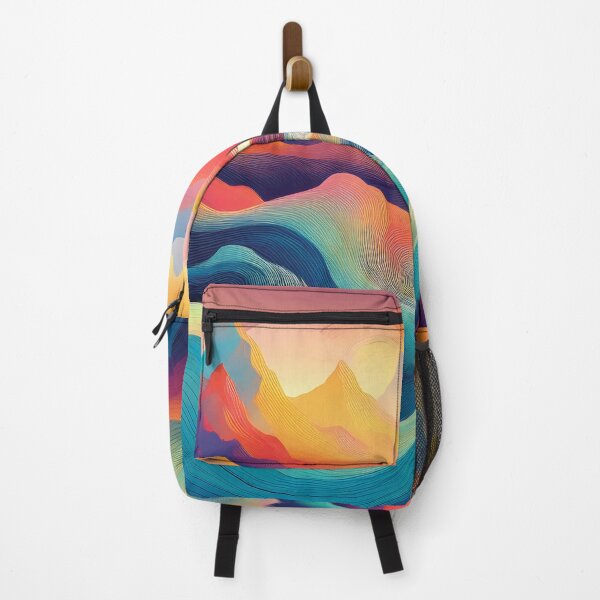 Item preview, Dreamlike Abstract Mountains with Flowing Waves of Color designed and sold by MDKey DESIGN.