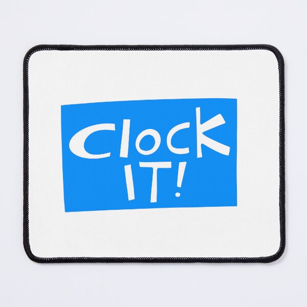 Item preview, Clock it! - doodle blue designed and sold by PickledjoArt.