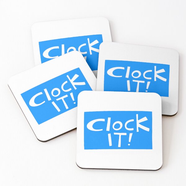 Item preview, Clock it! - doodle blue designed and sold by PickledjoArt.