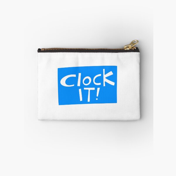 Item preview, Clock it! - doodle blue designed and sold by PickledjoArt.
