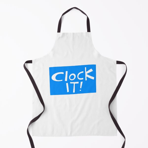 Item preview, Clock it! - doodle blue designed and sold by PickledjoArt.