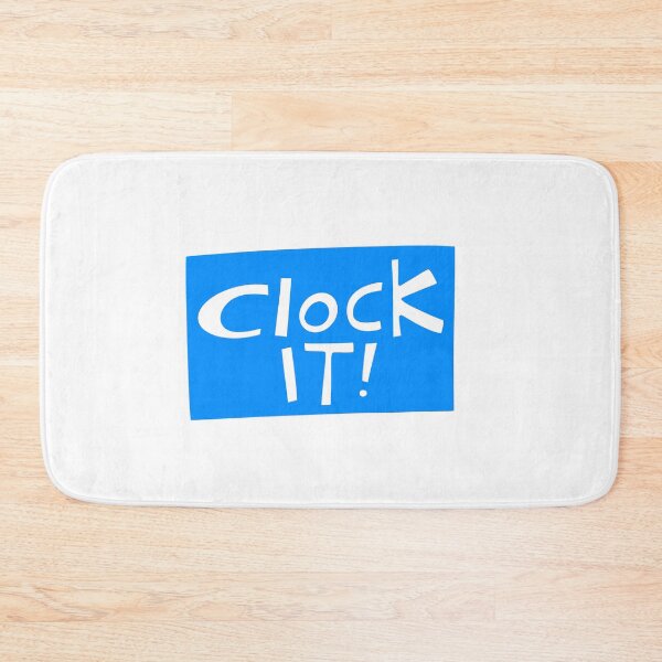 Item preview, Clock it! - doodle blue designed and sold by PickledjoArt.