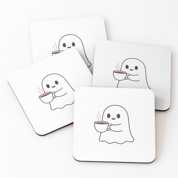 Item preview, Cute Ghost holding a coffee cup  designed and sold by chitchat917.