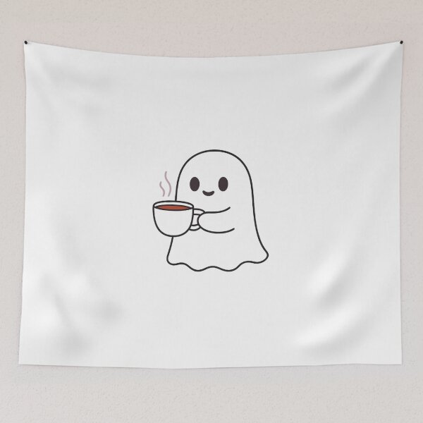 Item preview, Cute Ghost holding a coffee cup  designed and sold by chitchat917.