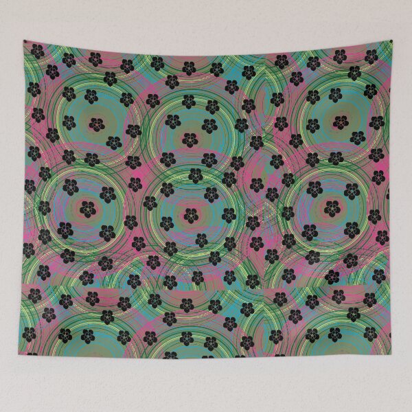 Item preview, Vibrant Spirals Botanical Floral Pattern designed and sold by PVTCreations.