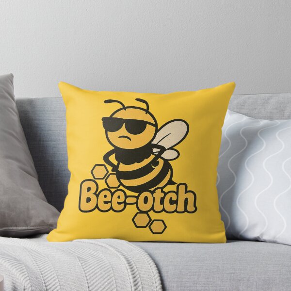Aperçu de l'œuvre Bee-otch... Sassy Cartoon Bee Humor Design créée et vendue par Bratak.