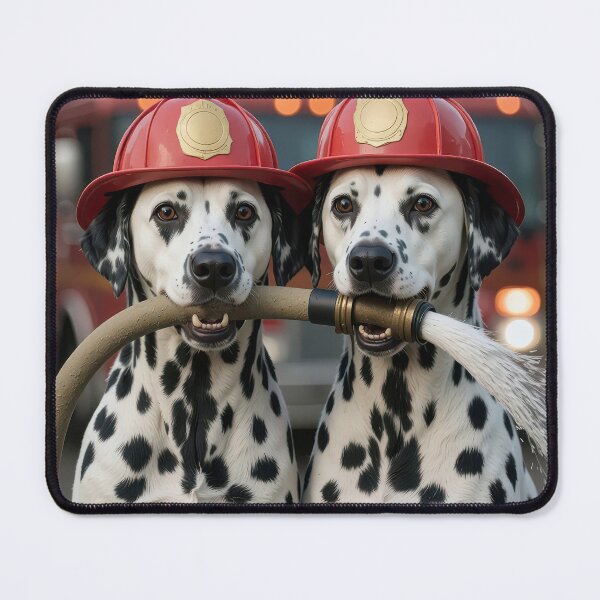 Item preview, Dalmatian Dogs Holding a Fire Hose designed and sold by Maria Dryfhout.