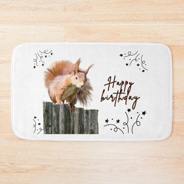 Item preview, Squirrel Congratulations – Happy Birthday | Nature Photo & Gift Idea designed and sold by Katja LebenFreude.