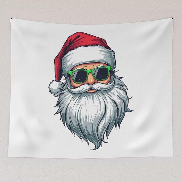 Item preview, Cool Modern Santa Claus Cartoon – Funny Christmas Design with Sunglasses designed and sold by Mintiko2.