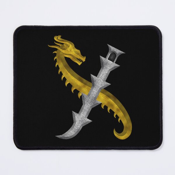 Item preview, Letter X of the Dragonfont Initial Capital Monogram (Dragon and Castle) designed and sold by Swabcraft.