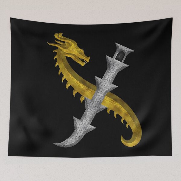 Item preview, Letter  X  of the Dragonfont Initial Capital Monogram (Dragon and Castle) designed and sold by Swabcraft.