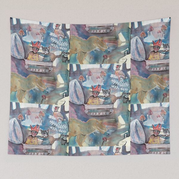 Item preview, My Own Private Jurrasic Park, playing in the forest designed and sold by LadyMiloShop.