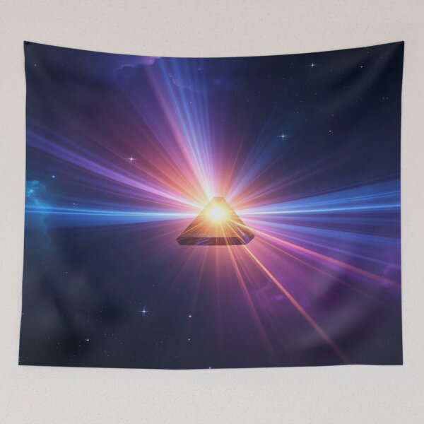 Item preview, Prism of the Cosmos — Abstract Celestial Light Beam Design designed and sold by CMdigit.