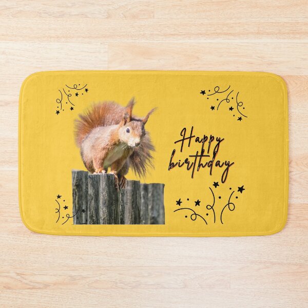 Item preview, Good luck – Squirrel congratulations – Happy birthday | Nature photo & gift idea designed and sold by Katja LebenFreude.
