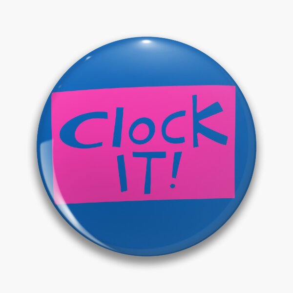 Item preview, Clock it! - doodle pink designed and sold by PickledjoArt.