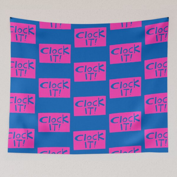 Item preview, Clock it! - doodle pink designed and sold by PickledjoArt.