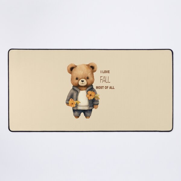 Item preview, Teddy Bear that Loves Fall Most of All designed and sold by MyGraphicDesigns4U.