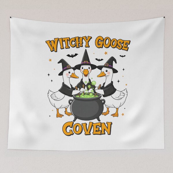 Item preview, Witchy Goose Coven Halloween Magic designed and sold by MuniraWearify.