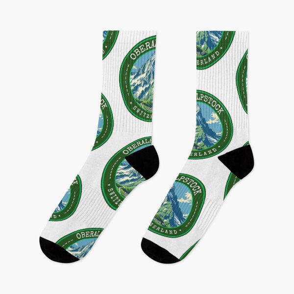 Item preview, Oberalpstock in the Glarus Alps - Switzerland, Vintage Travel Art Circle Emblem designed and sold by MaateoDesign.