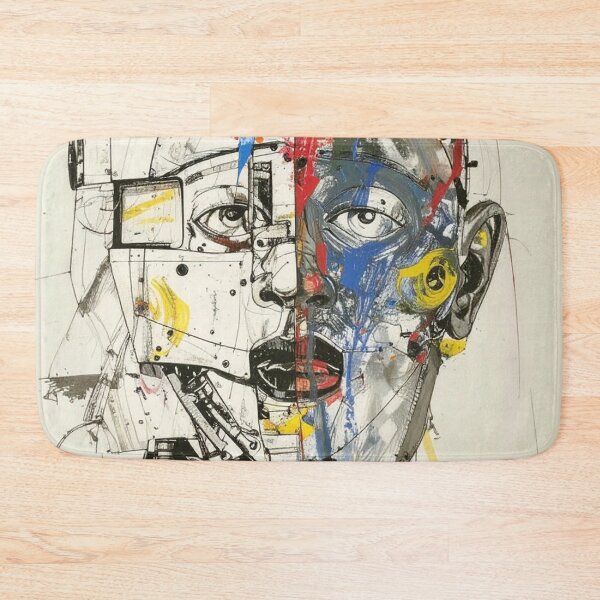 Item preview, Human After All – Futuristic Robot Portrait in Fine Art Style designed and sold by drawbey.