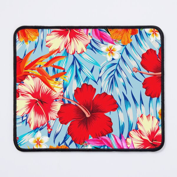 Item preview, Tropical hibiscus floral pattern, designed and sold by BuxomBabe21.