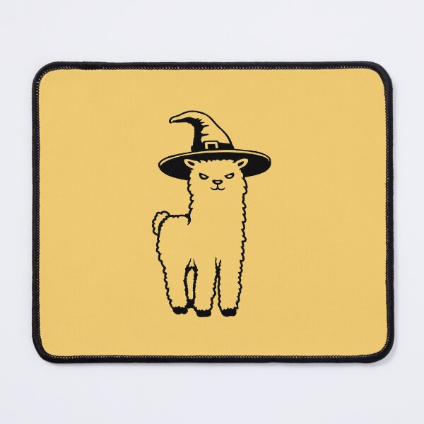 Item preview, Black White Grumpy Halloween Llama Witch Hat designed and sold by shirt-o-mat.