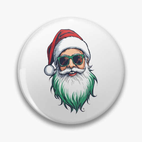 Item preview, Pop Art Santa Claus – Modern Cartoon with Green Beard Tips, Sunglasses, Funny Christmas Design designed and sold by Mintiko2.