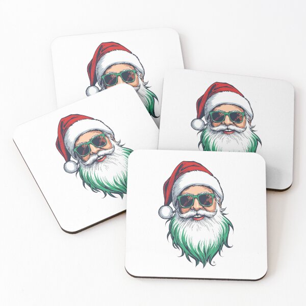 Item preview, Pop Art Santa Claus – Modern Cartoon with Green Beard Tips, Sunglasses, Funny Christmas Design designed and sold by Mintiko2.
