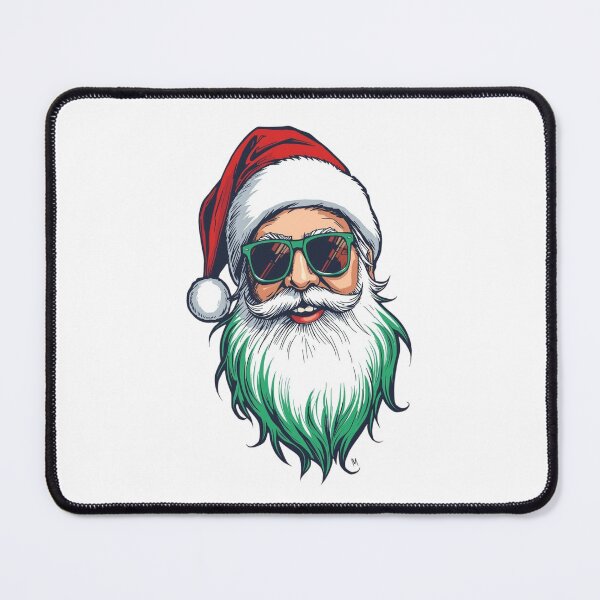 Item preview, Pop Art Santa Claus – Modern Cartoon with Green Beard Tips, Sunglasses, Funny Christmas Design designed and sold by Mintiko2.