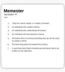 The Masters of Meme Sticker