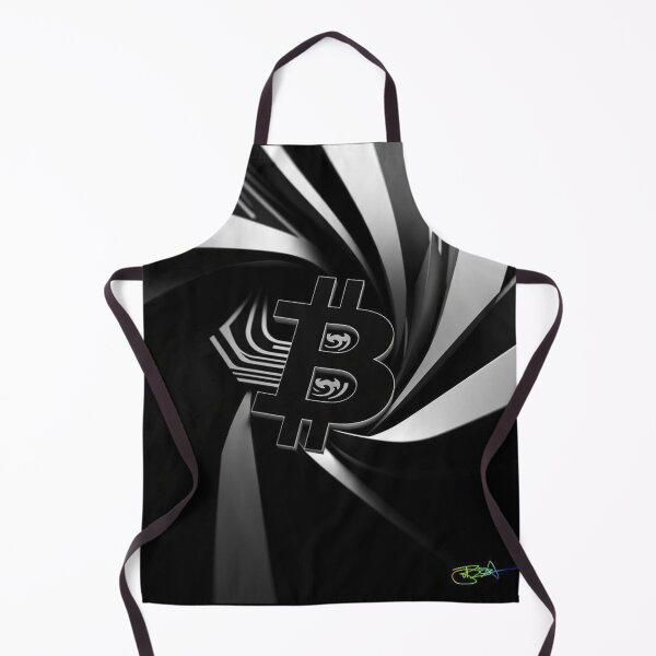 Item preview, Op Art Bitcoin Black and White Abstract Design - Futuristic Optical Illusion Crypto Art Print designed and sold by Benito Del Ray.