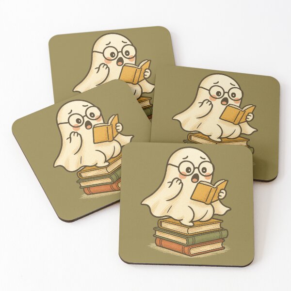 Item preview, Ghost reading cute halloween design designed and sold by Meandmyshop.