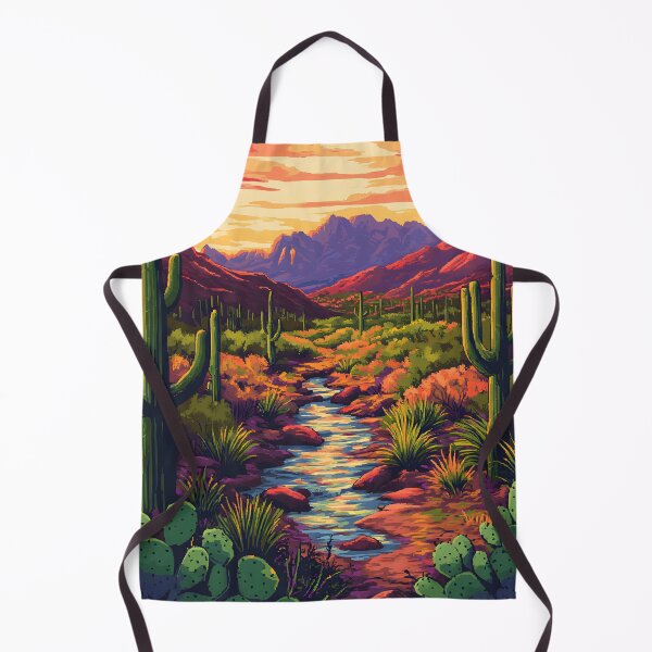 Item preview, Sci-Fi Fantasy Desert, Mountains, And Stream, Landscape Sunset designed and sold by DEC02.