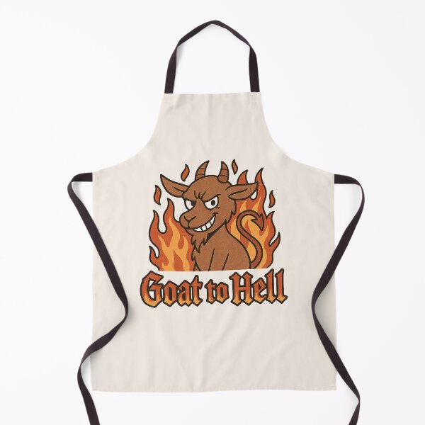 Item preview, Goat to Hell – Mischievous Devil Goat Cartoon designed and sold by Bratak.