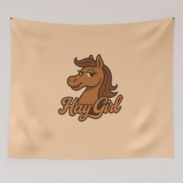 Item preview, Hay Girl...Flirty Cartoon Horse Pun Design designed and sold by Bratak.