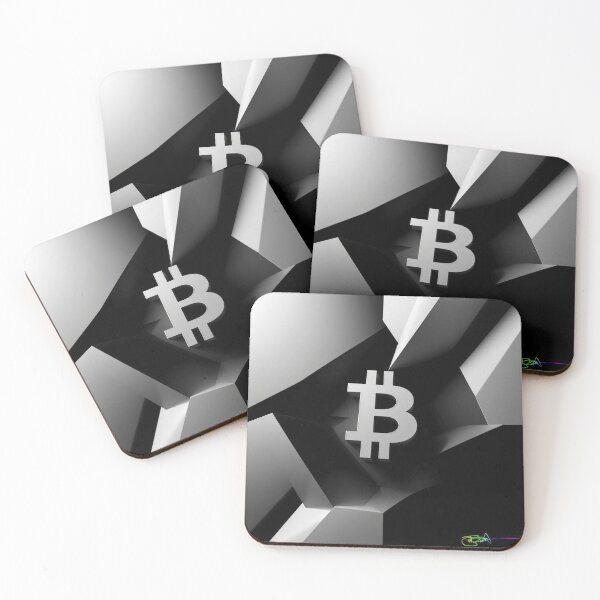 Item preview, Bitcoin Balance Op Art Black and White | Geometric Crypto Abstract designed and sold by Benito Del Ray.