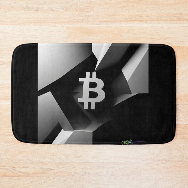 Item preview, Bitcoin Balance Op Art Black and White | Geometric Crypto Abstract designed and sold by Benito Del Ray.
