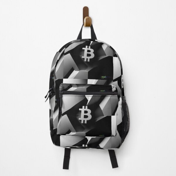 Item preview, Bitcoin Balance Op Art Black and White | Geometric Crypto Abstract designed and sold by Benito Del Ray.