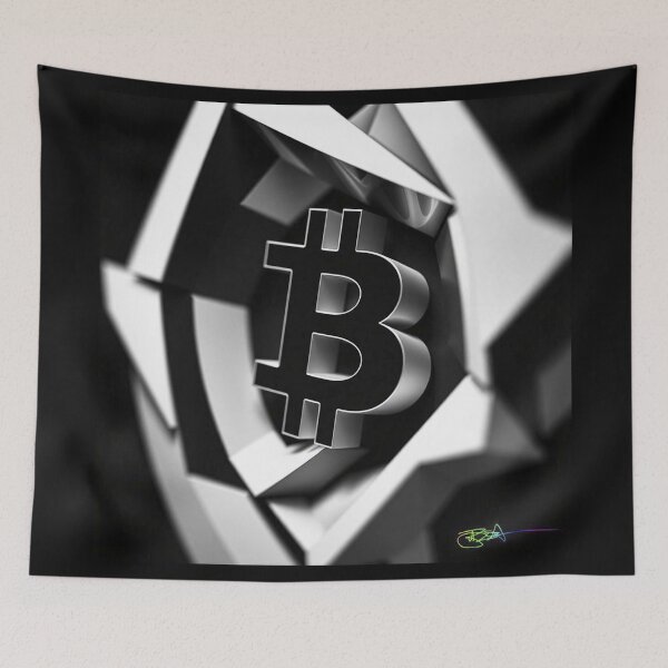 Item preview, Bitcoin Motion Illusion Op Art Black and White - Futuristic Crypto Design designed and sold by Benito Del Ray.