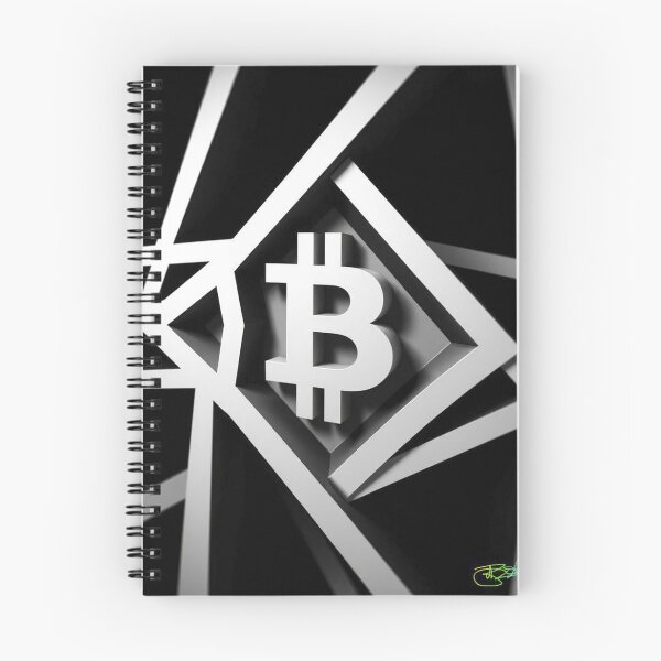 Item preview, Bitcoin Grid Optical Illusion Black and White | Modern Crypto Design designed and sold by Benito Del Ray.
