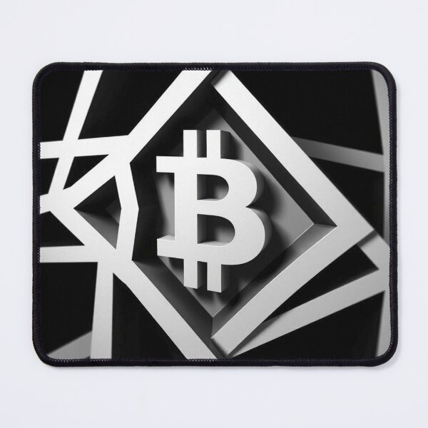 Item preview, Bitcoin Grid Optical Illusion Black and White | Modern Crypto Design designed and sold by Benito Del Ray.