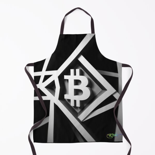 Item preview, Bitcoin Grid Optical Illusion Black and White | Modern Crypto Design designed and sold by Benito Del Ray.