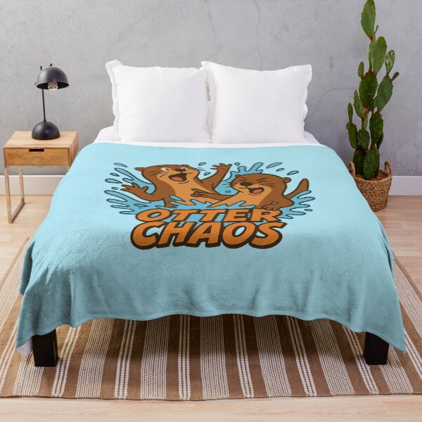 Aperçu de l'œuvre Otter Chaos | Playful Cartoon Pun Design créée et vendue par Bratak.