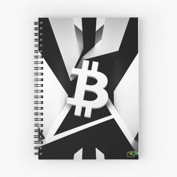 Item preview, Bitcoin Burst Op Art Black and White - Abstract Crypto Illusion designed and sold by Benito Del Ray.