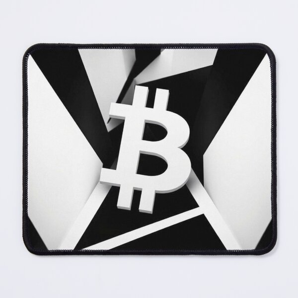 Item preview, Bitcoin Burst Op Art Black and White - Abstract Crypto Illusion designed and sold by Benito Del Ray.