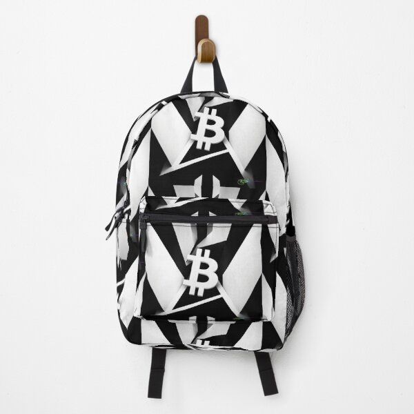 Item preview, Bitcoin Burst Op Art Black and White - Abstract Crypto Illusion designed and sold by Benito Del Ray.