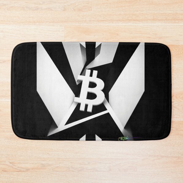 Item preview, Bitcoin Burst Op Art Black and White - Abstract Crypto Illusion designed and sold by Benito Del Ray.