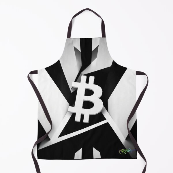 Item preview, Bitcoin Burst Op Art Black and White - Abstract Crypto Illusion designed and sold by Benito Del Ray.