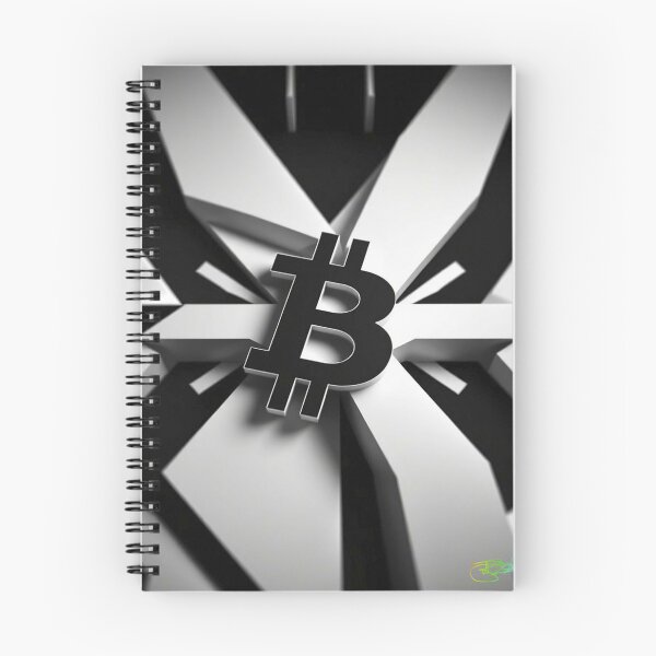 Item preview, Bitcoin Vortex Op Art Black and White - Abstract Crypto Illusion designed and sold by Benito Del Ray.